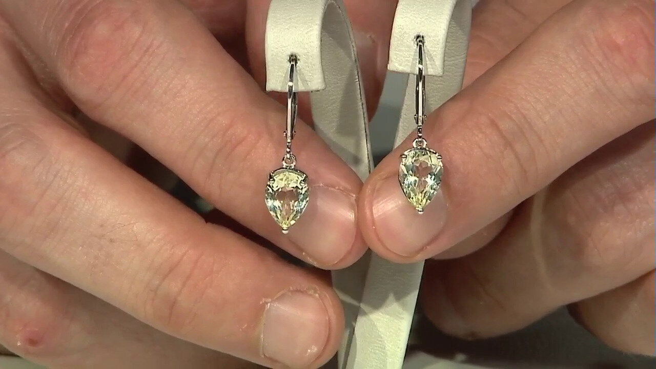Video Mexican Sunstone Silver Earrings