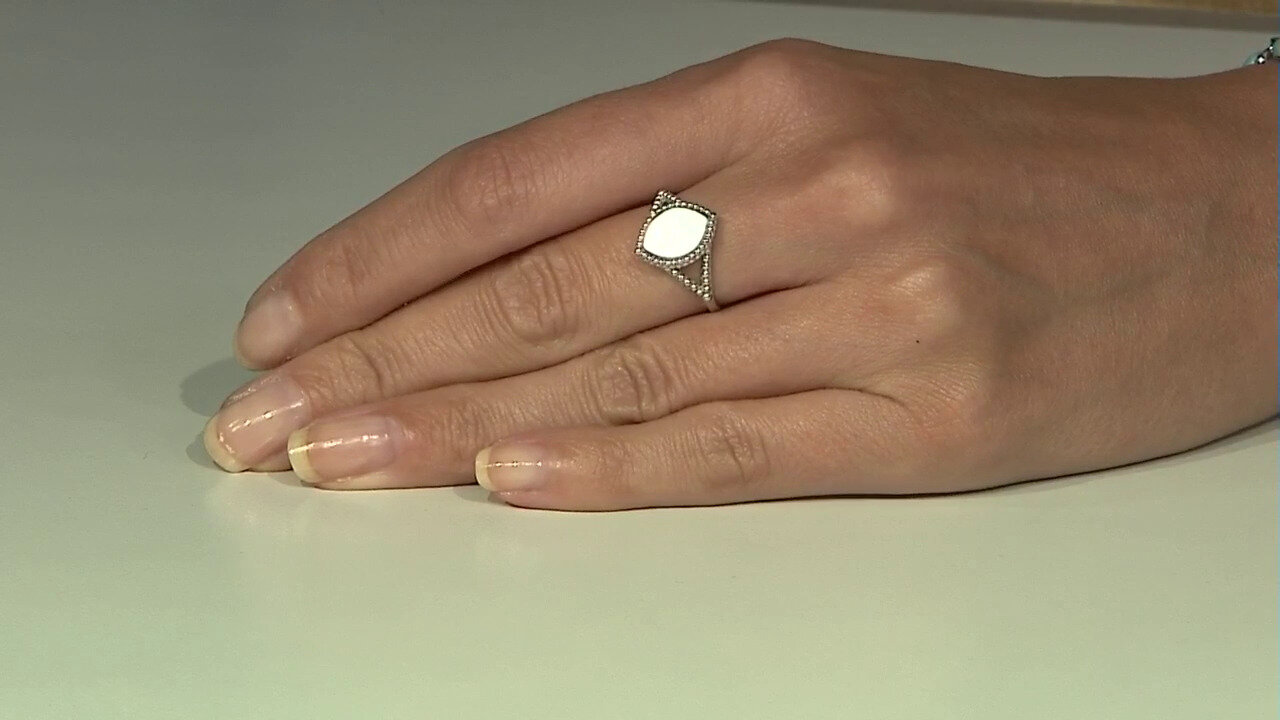 Video Mother of Pearl Silver Ring (dagen)