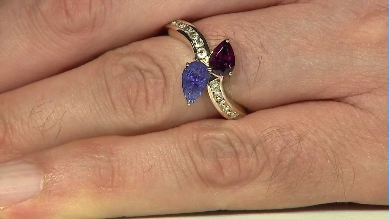 Video 9K Tanzanite Gold Ring (Adela Gold)