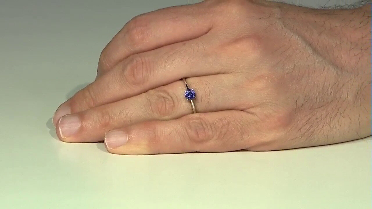 Video AAA Tanzanite Platinum Ring