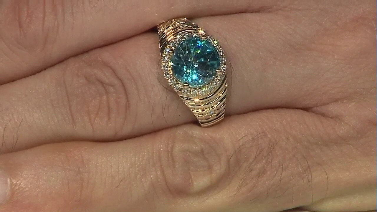 Video 14K Ratanakiri Zircon Gold Ring (CIRARI)