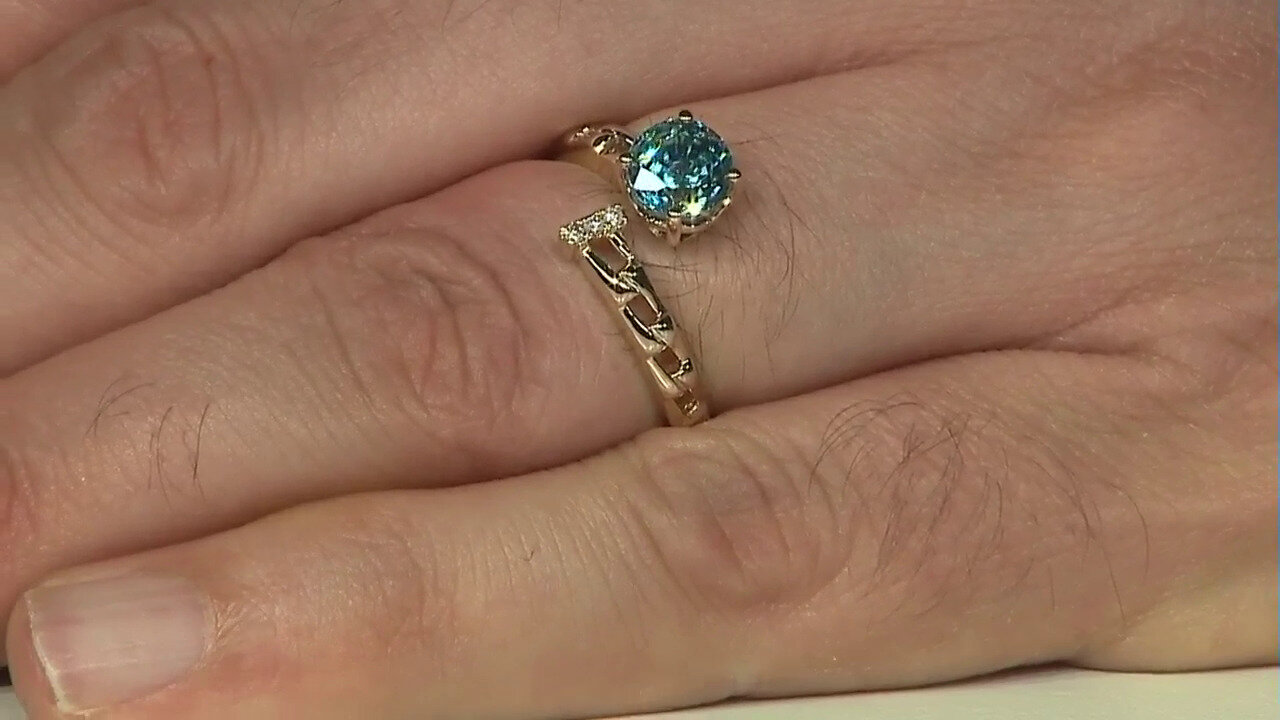 Video 14K Ratanakiri Zircon Gold Ring (CIRARI)