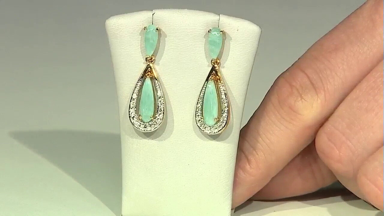 Video Boucles d'oreilles en argent et Amazonite