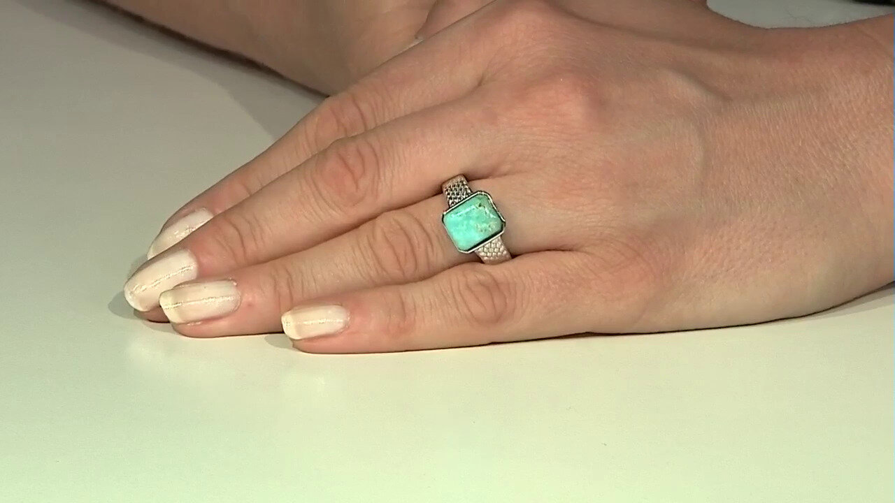 Video Kingman Blue Mojave Turquoise Silver Ring