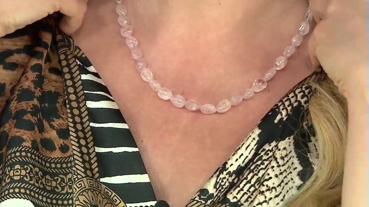 Video Morganite Silver Necklace