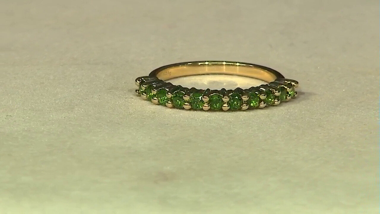 Video Bague en argent et Diopside de Russie