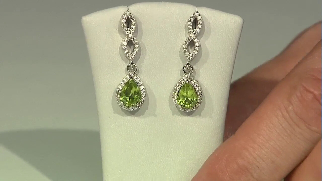 Video Arizona Peridot Silver Earrings