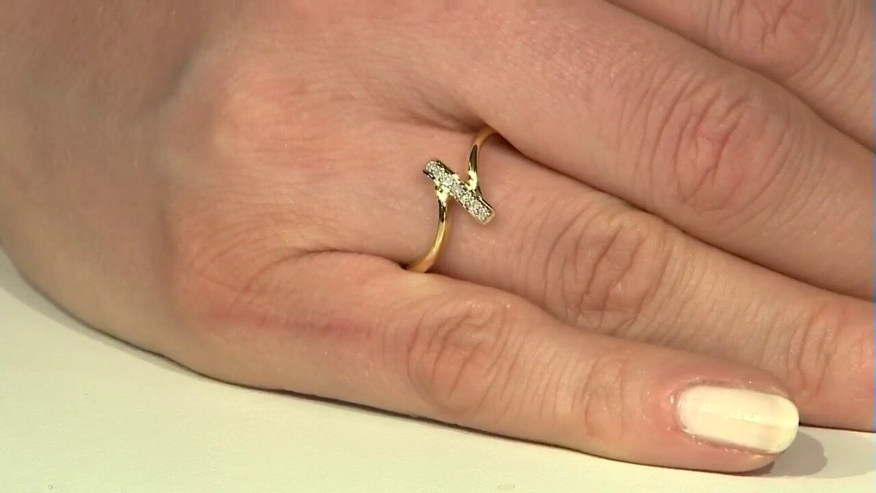 Video Zilveren ring met I2 (I) Diamanten