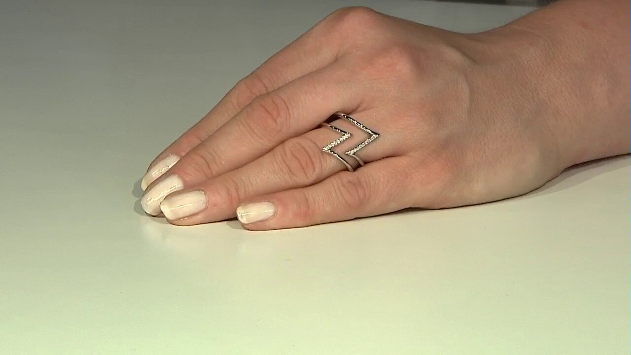 Video Anello in argento con Diamante I2 (H) (de Melo)
