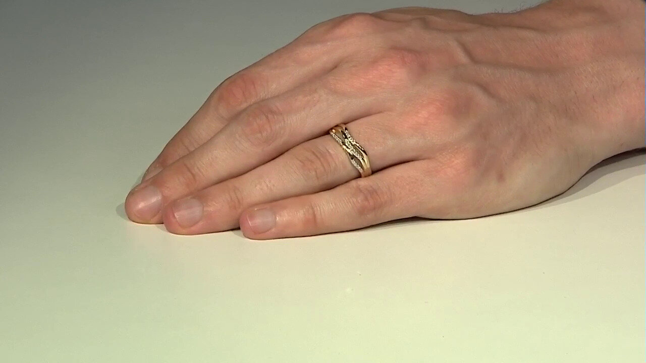 Video Zilveren ring met I2 (J) Diamanten