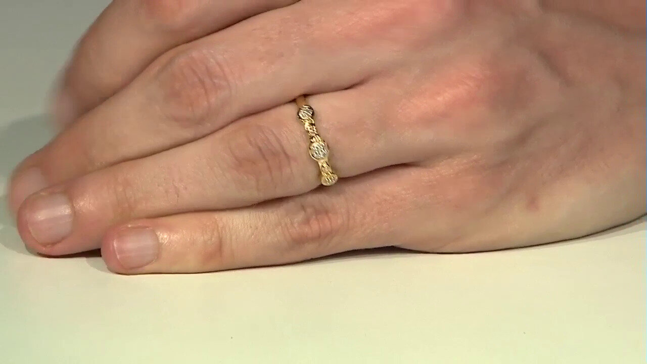 Video Zilveren ring met I2 (I) Diamanten