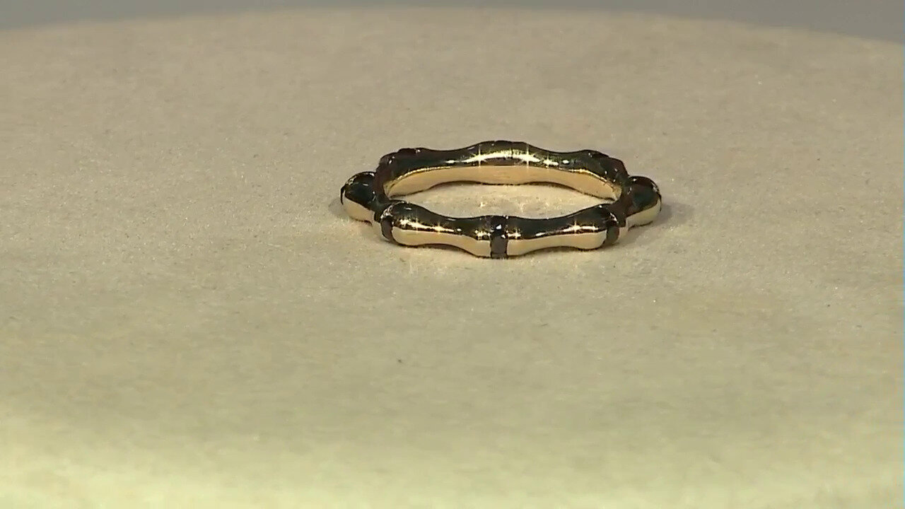 Video Gouden ring met zwarte diamanten (de Melo)