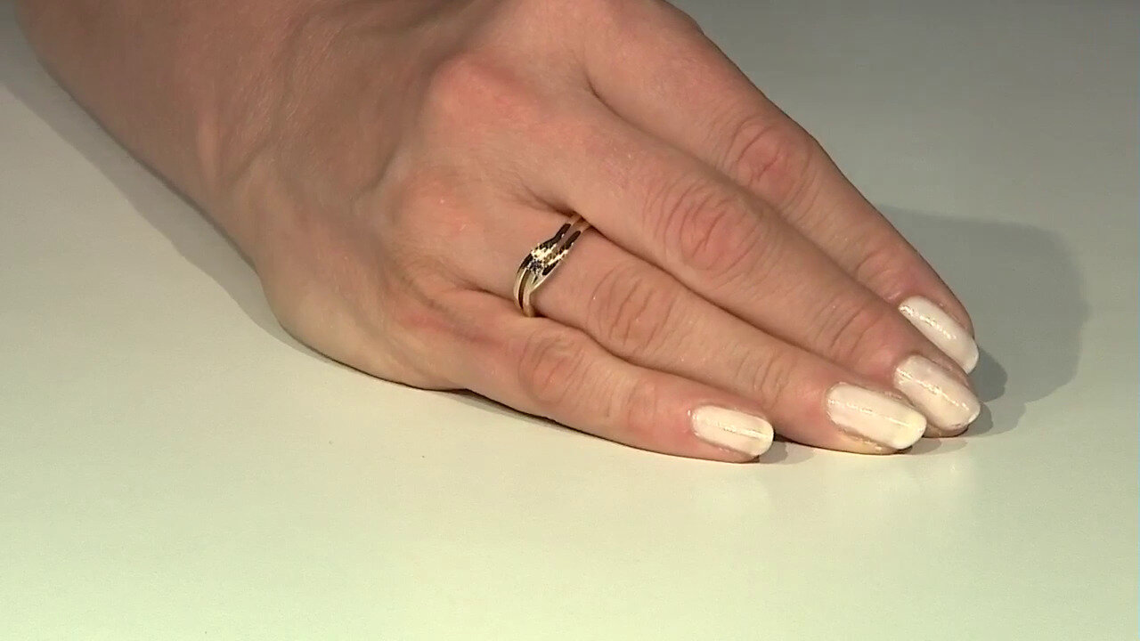 Video Gouden ring met een I1 Bruine Diamant