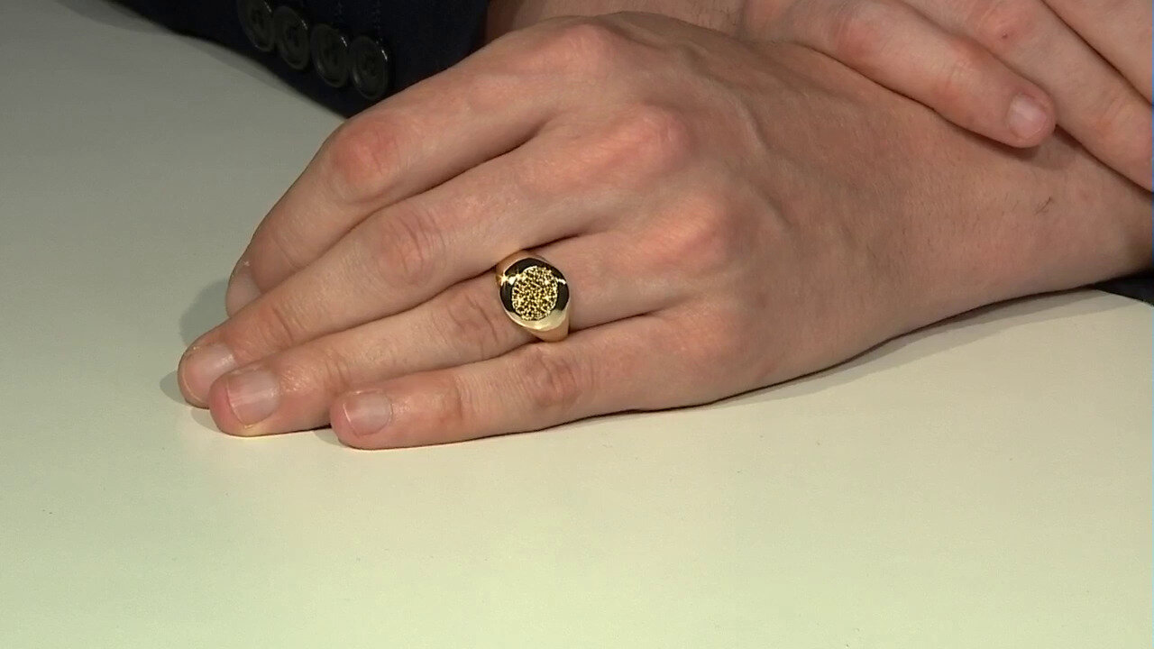 Video Zilveren ring met I2 Gele Diamanten