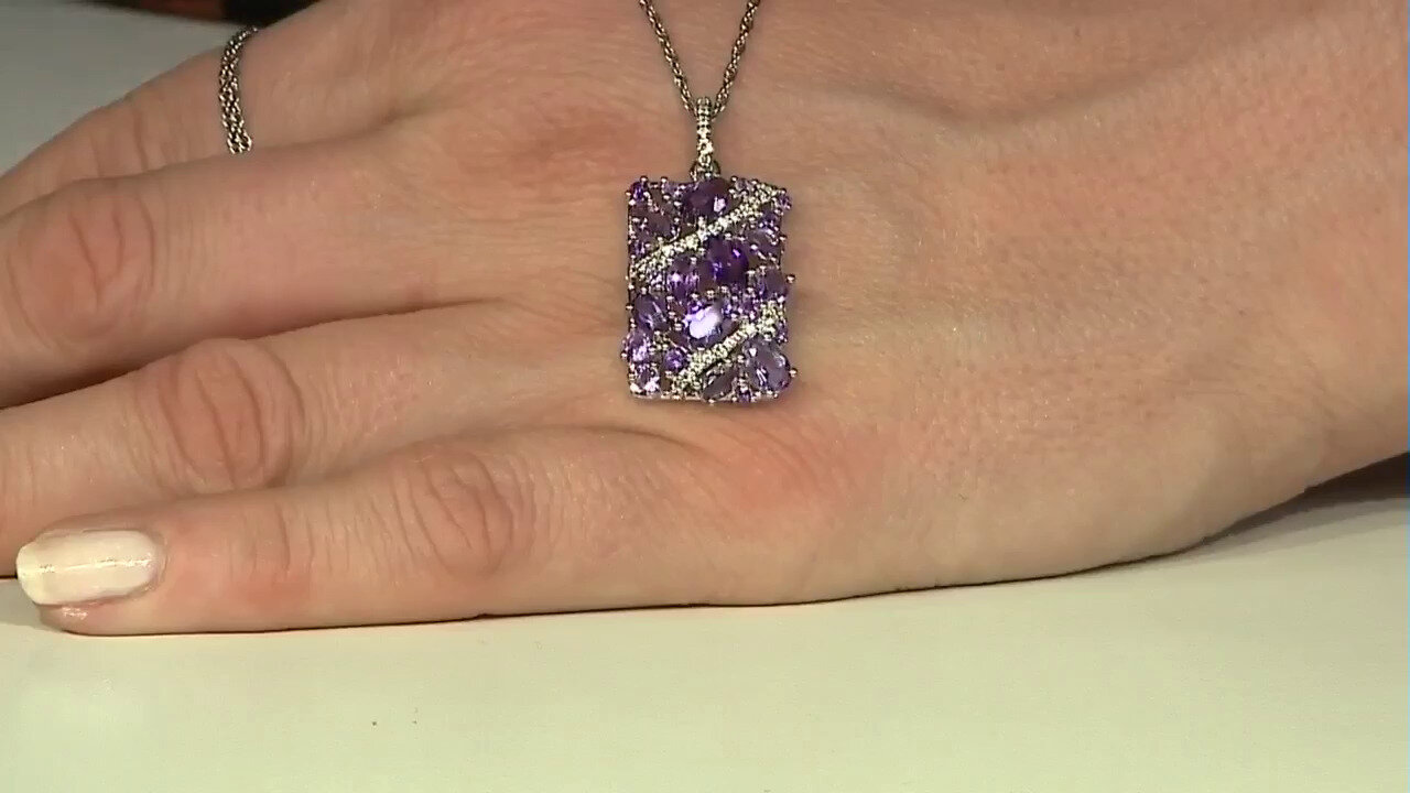 Video White Topaz Silver Pendant