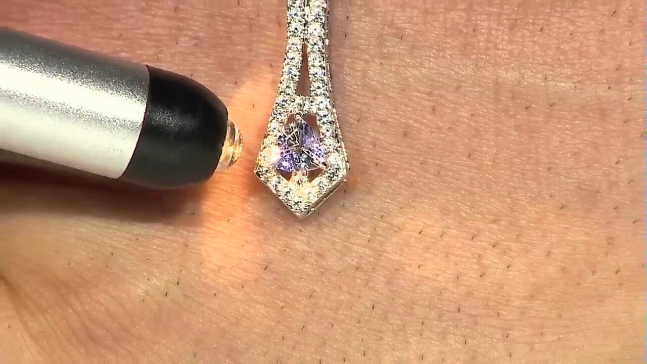 Video Unheated Tanzanite Silver Pendant