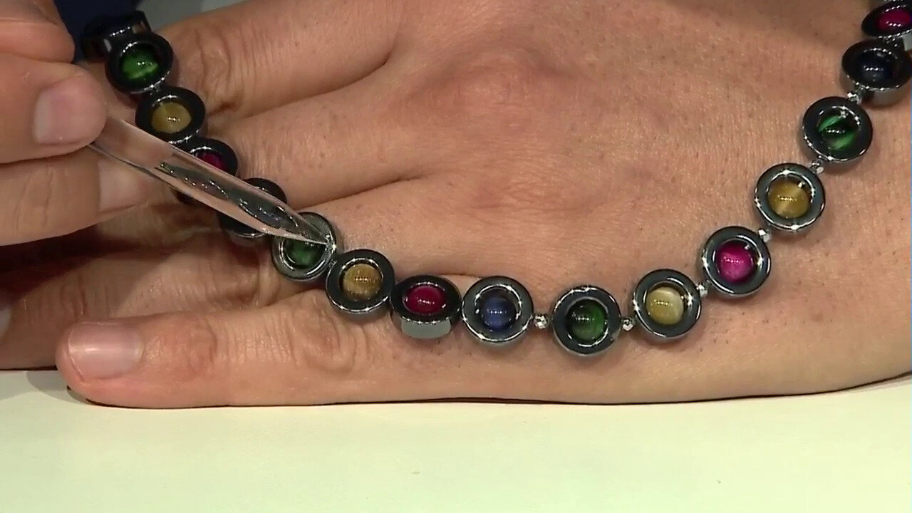 Video Silver Hematite Silver Necklace