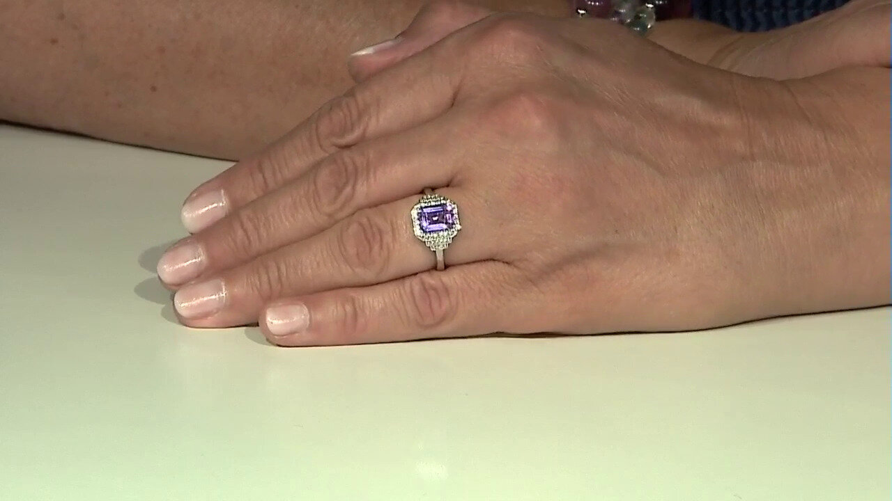 Video Amethyst Silver Ring