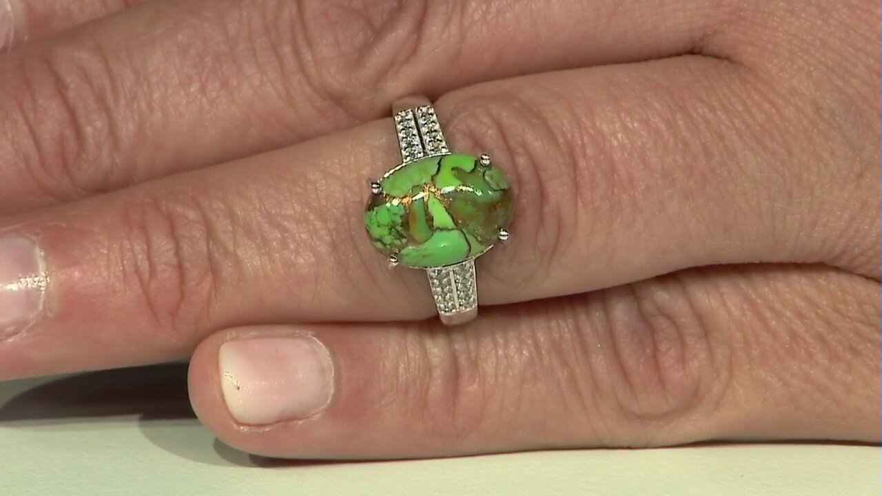 Video Bague en argent et Turquoise verte de Kingman