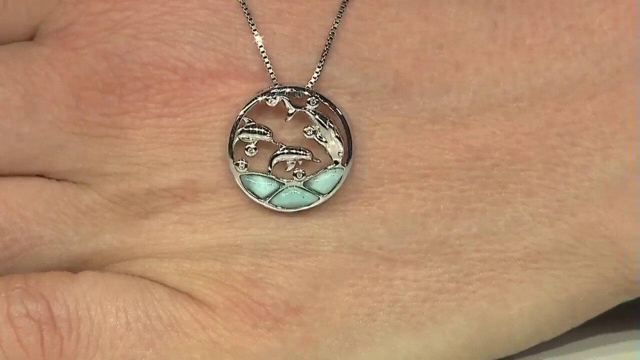 Video Larimar Silver Pendant