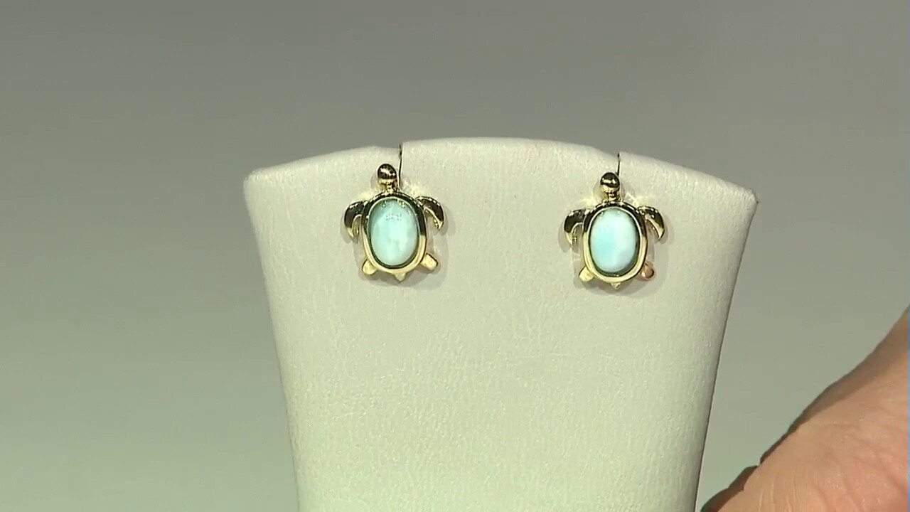 Video Larimar Silver Earrings