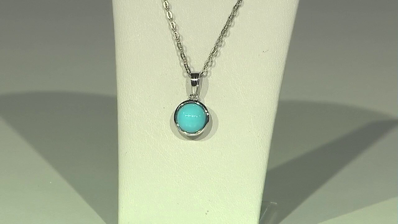 Video Sleeping Beauty Turquoise Silver Pendant