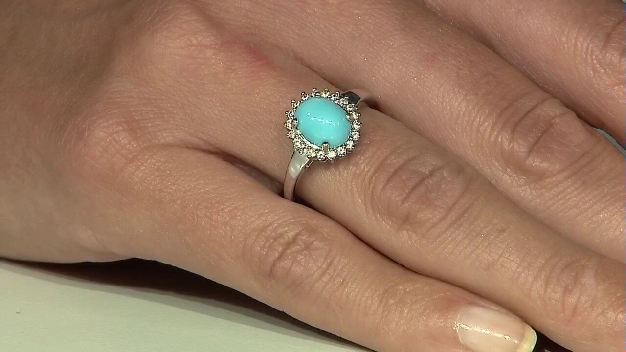 Video Anillo en plata con Turquesa bella durmiente