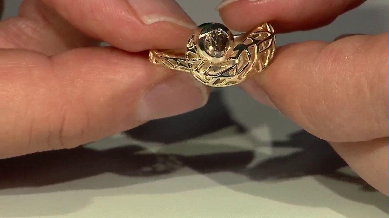 Video Gouden ring met een I2 Champagne Diamant (Ornaments by de Melo)