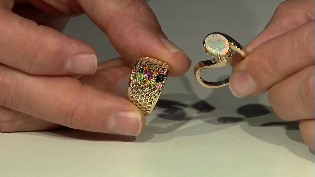 Video Anillo en oro con Indicolita (Ornaments by de Melo)