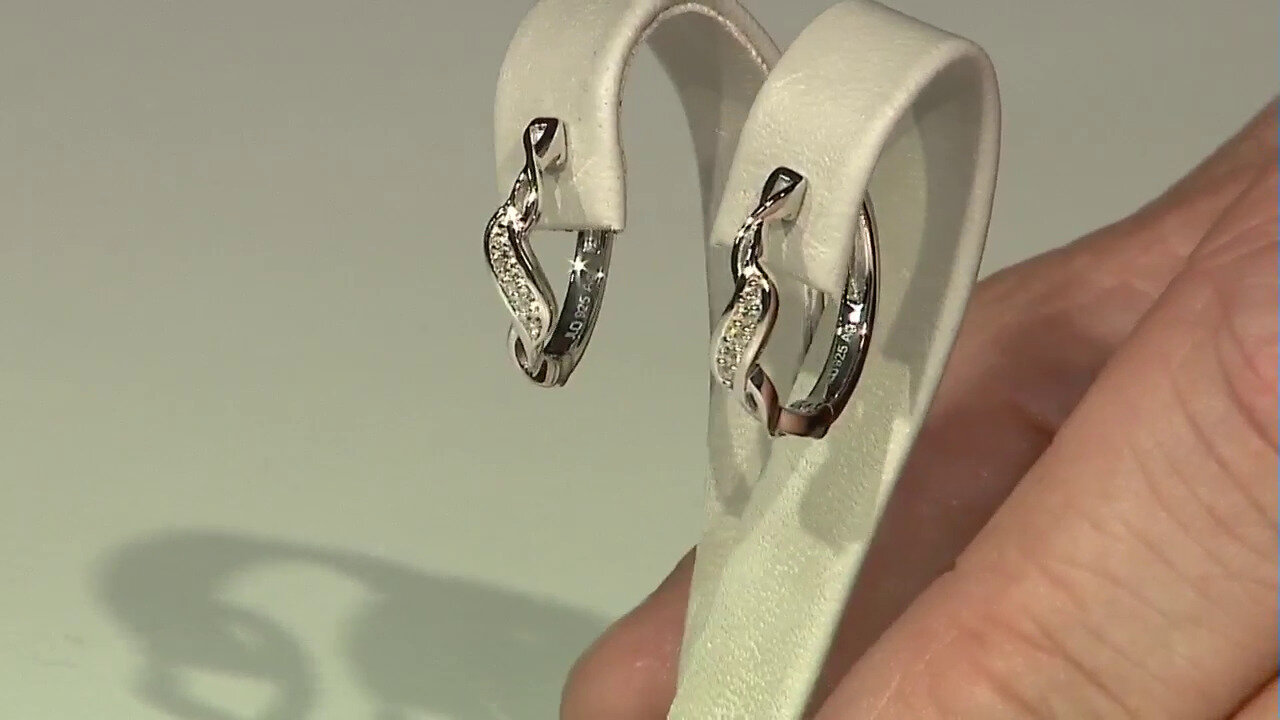 Video Zircon Silver Earrings