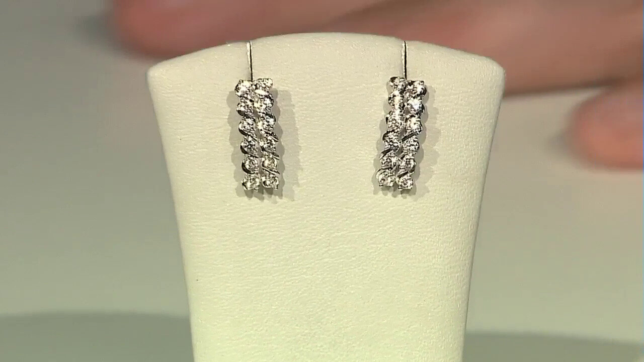 Video Zircon Silver Earrings