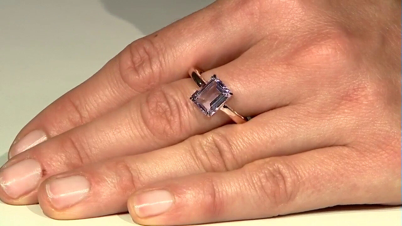 Video Anillo en plata con Amatista Rosa de Francia