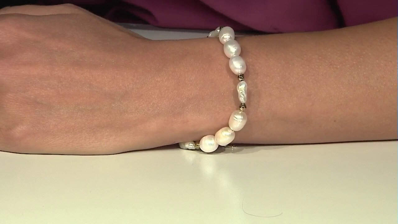 Video Zilveren armband met Keshi parels (TPC)