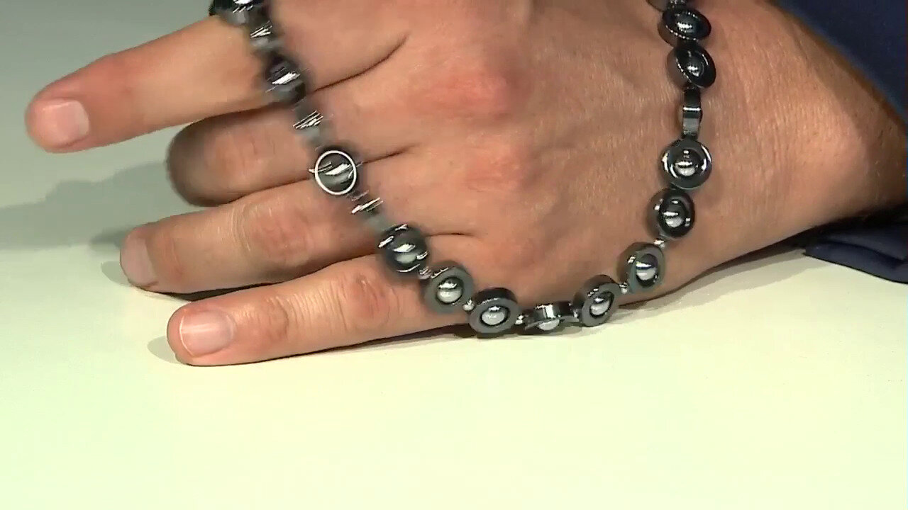 Video Collier en argent et Hématite argentée