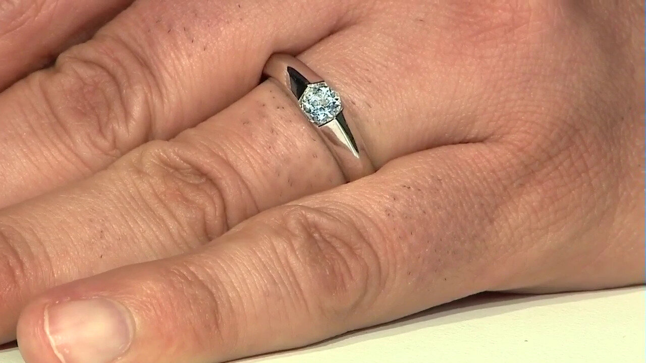 Video Bague en argent et Aigue-marine