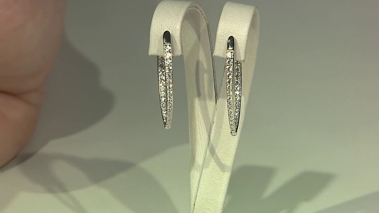 Video Zircon Silver Earrings