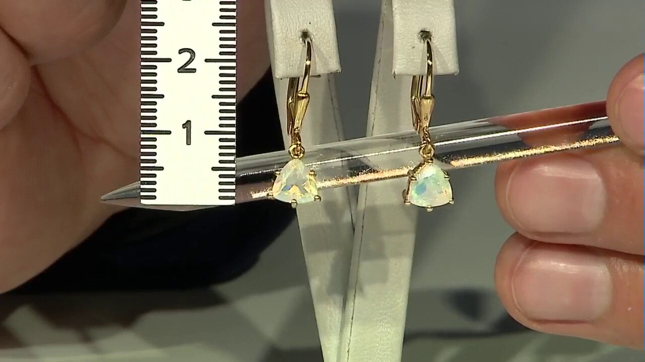 Video Welo Opal Silver Earrings