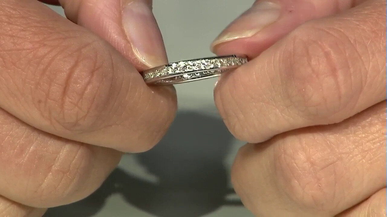 Video Zilveren ring met zirkonen