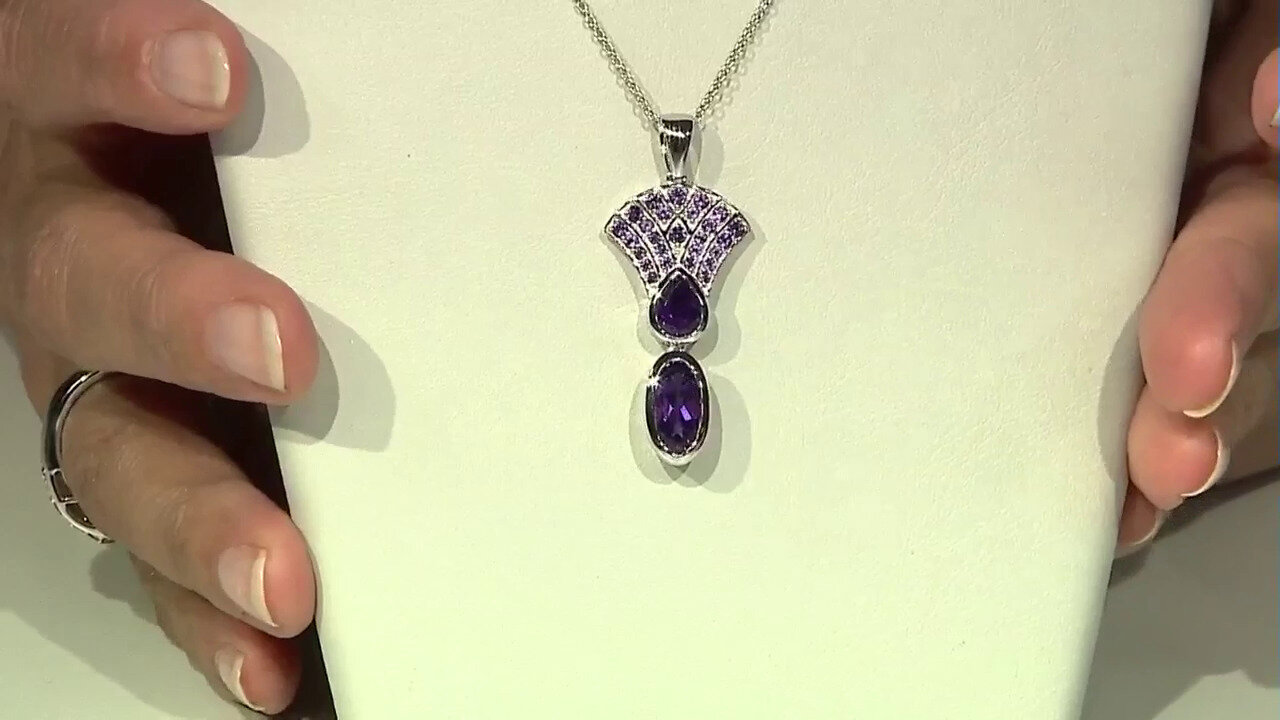 Video Amethyst Silver Necklace (KM by Juwelo)