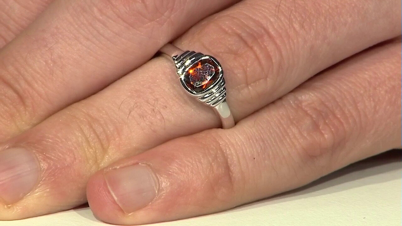 Video 9K Orange Tourmaline Gold Ring