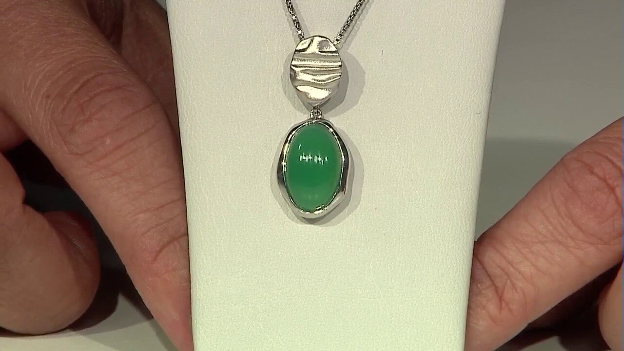 Video Green Onyx Silver Pendant