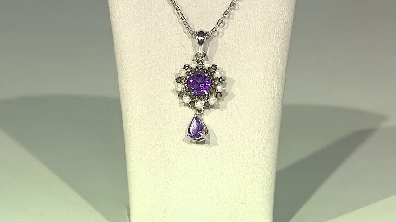 Video Zambian Amethyst Silver Pendant