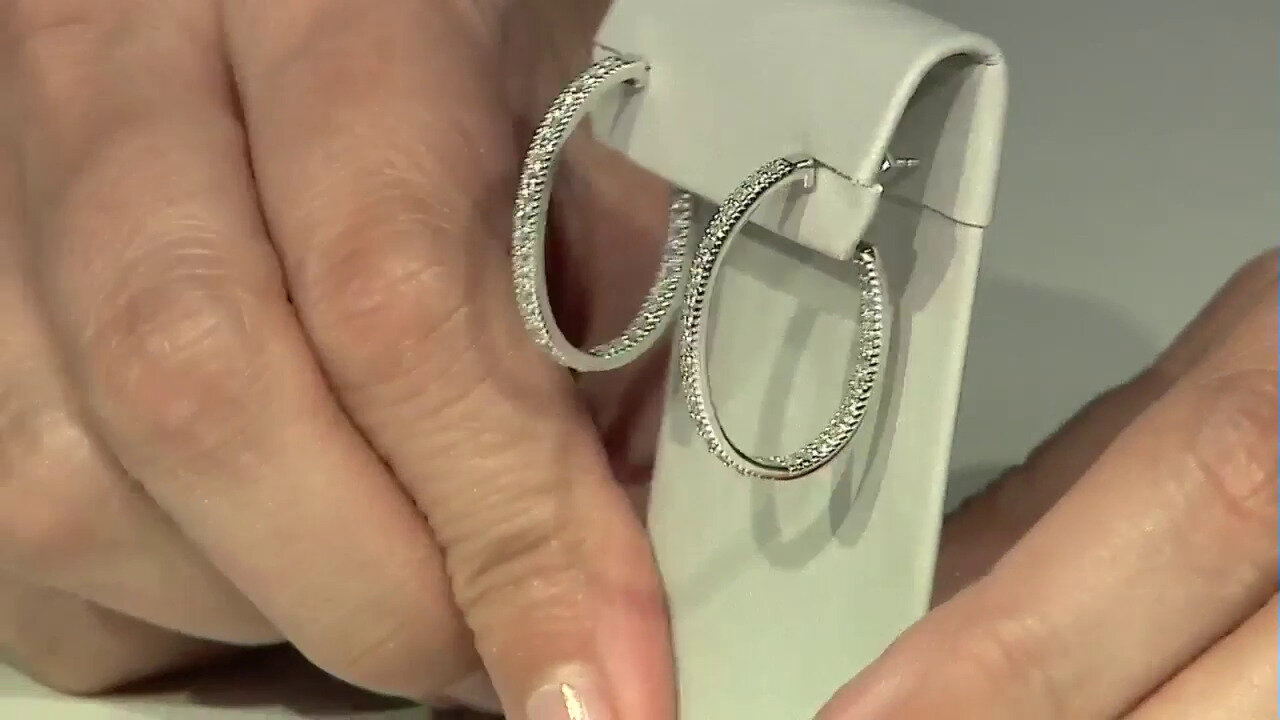 Video Boucles d'oreilles en argent et Zircon