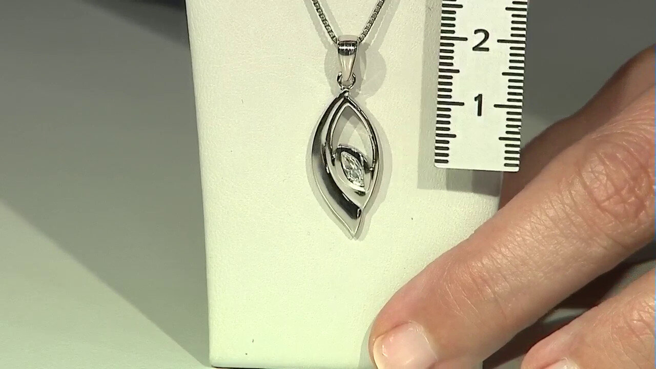 Video Zircon Silver Pendant