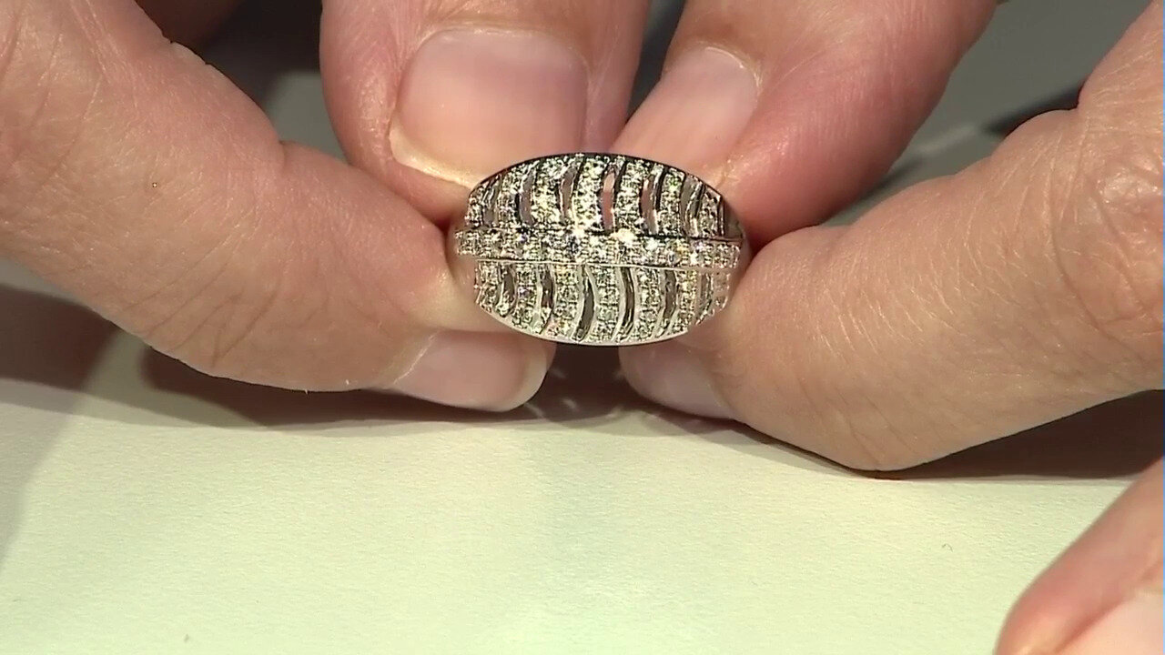 Video Zilveren ring met zirkonen