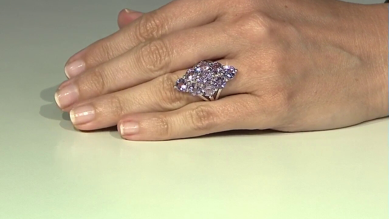 Video Anillo en plata con Amatista Rosa de Francia