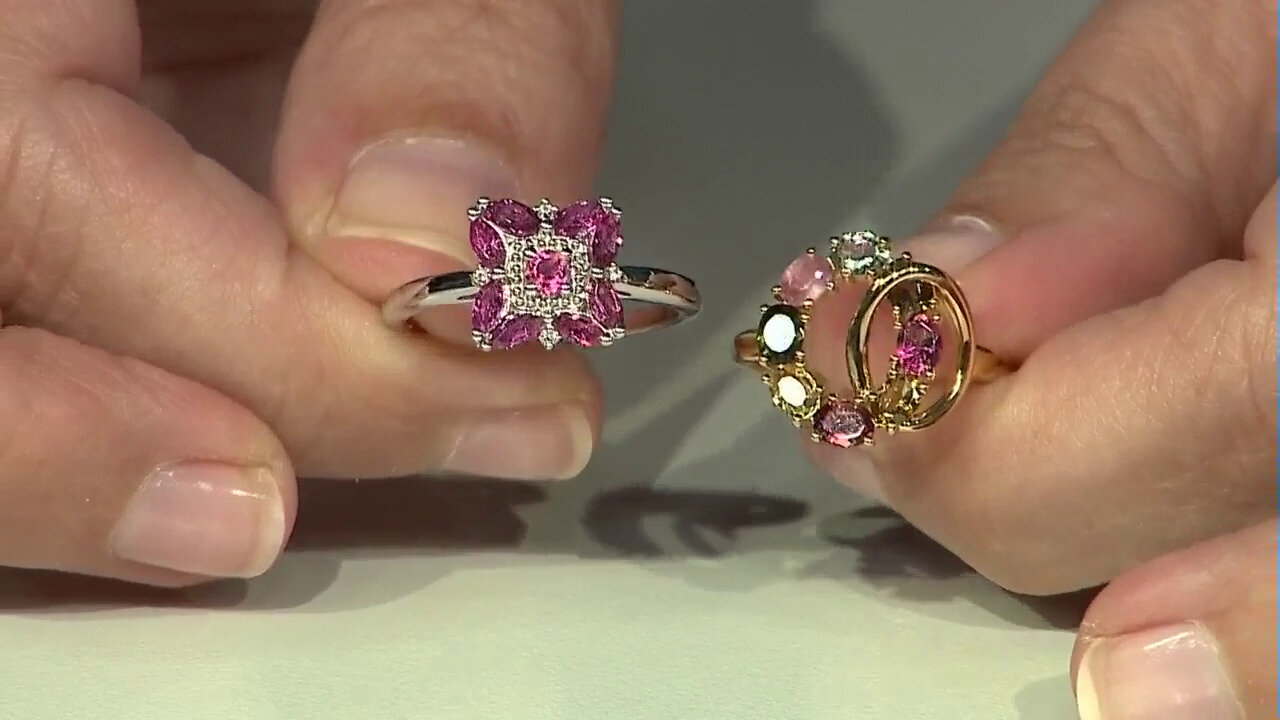 Video Anillo en plata con Turmalina rosa de Brasil