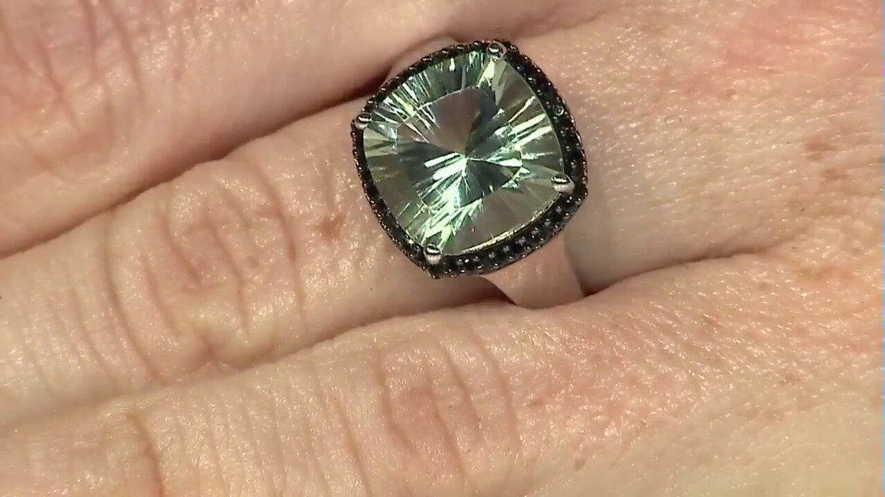 Video Green Amethyst Silver Ring