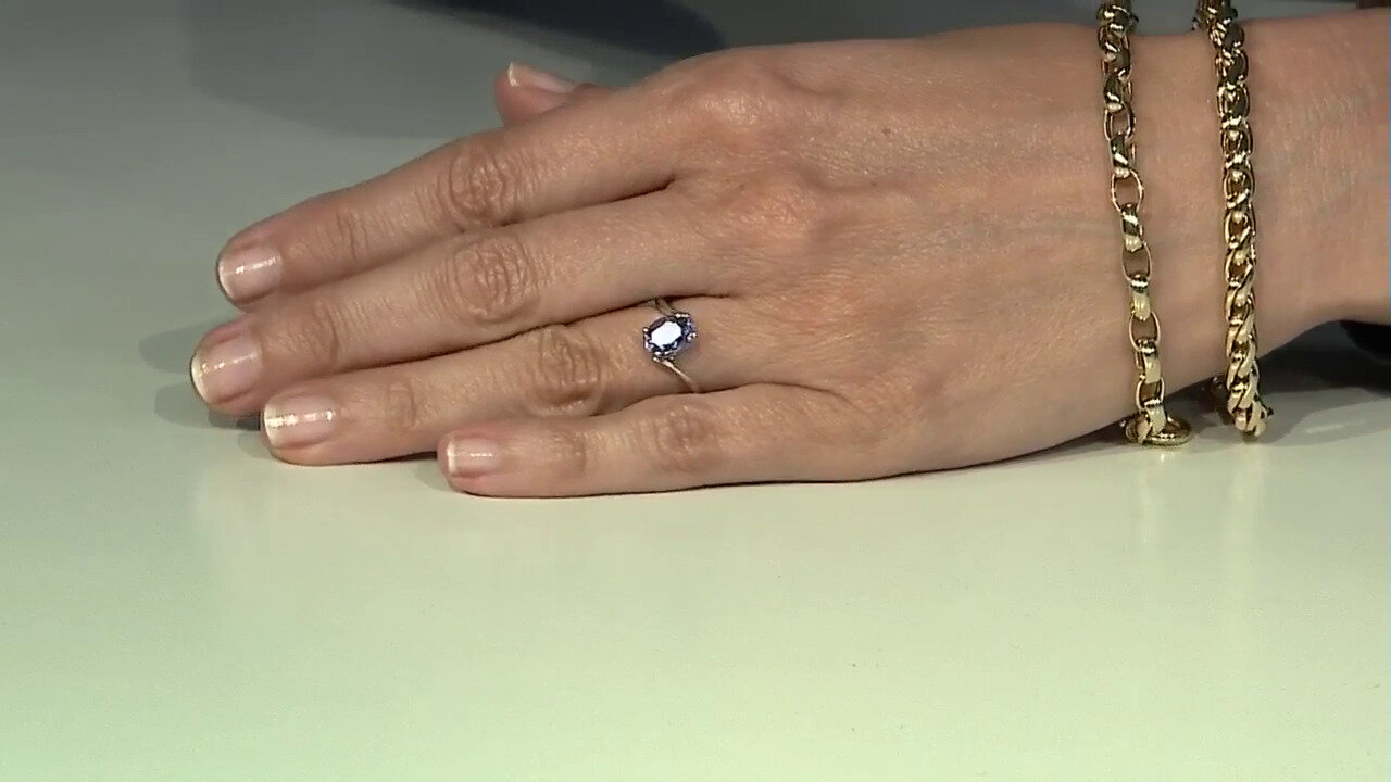 Video Unheated Tanzanite Silver Ring