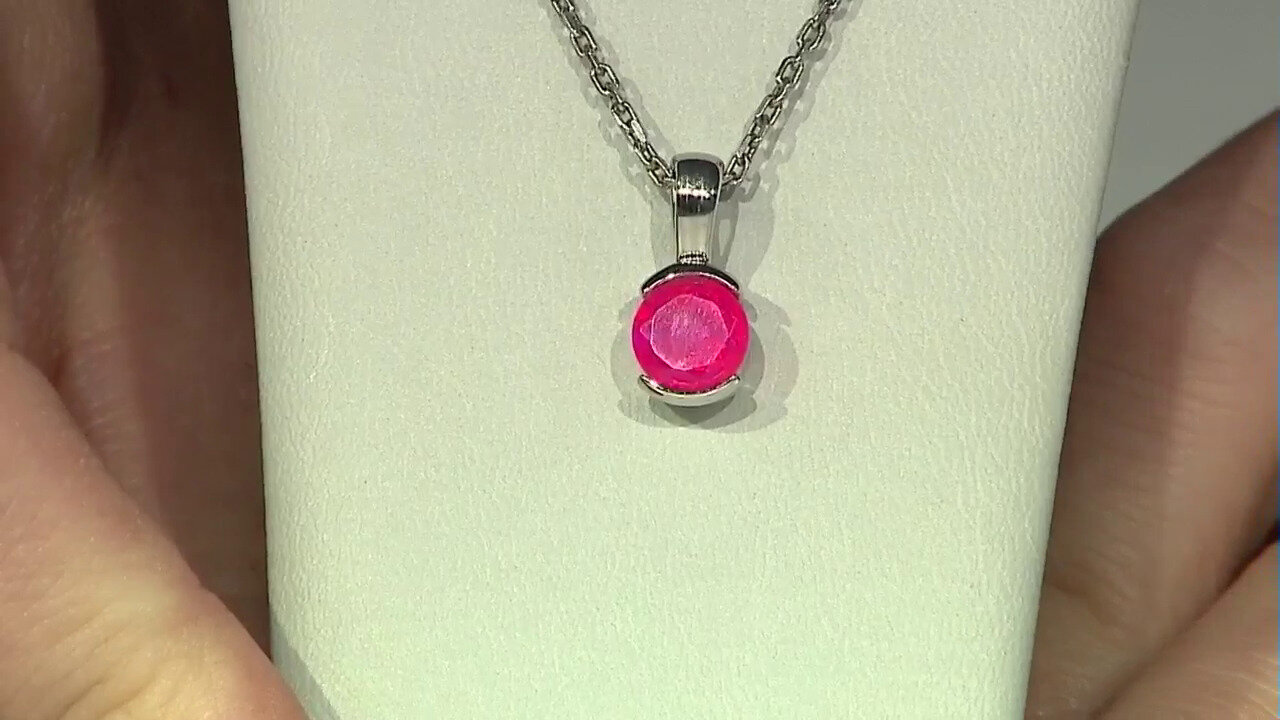 Video Pendentif en argent et Opale rose d'Éthiopie